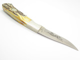 Vintage 1993 Bear Cutlery USA NKCA Club Stag Fixed Blade Hunting Knife