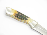 1992 Bear Cutlery USA NKCA Collector Club Stag Fixed Blade Hunting Knife