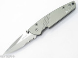 Columbia River CRKT 7713 Large Silver Mirage AUS6 Folding Pocket Knife