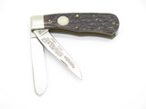 1997 Camillus USA NKCA Remington Jigged Bone Bullet Trapper Folding Pocket Knife
