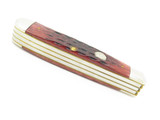 2006 NKCA Case XX Kinfolks USA Red Bone 3 Blade Folding Trapper Pocket Knife