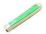 2001 Case XX 6254 Craftsman Tool Green Bone Folding Trapper Pocket Knife & Tin