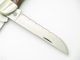 2000 Case XX 6265 Brown Jigged Wood Serrated Folding Hunter Knife In Gift Tin