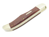 2000 Case XX 6265 Brown Jigged Wood Serrated Folding Hunter Knife In Gift Tin