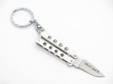 Vintage Seki Japan Mini Butterfly Knife Key Chain 440 Stainless Folding Pocket Knife