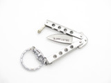 Vintage Seki Japan Mini Butterfly Knife Key Chain 440 Stainless Folding Pocket Knife