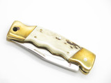 1980 W.C. Overholser Oregon Custom Stag Brass Folding Hunter Knife