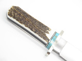 Custom RRR Leroy Remer Marbles Trailmaker Coffin Elk Stag Fixed Bowie Knife