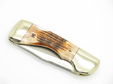 Vtg Frost Seizo Imai Seki Japan Peacemaker RD Bone Folding Lockback Pocket Knife