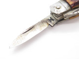 Vtg 1950s Seki Japan Bone Handle Mini Camping Multi Tool Small Hobo Camp Knife