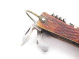 Vtg 1950s Seki Japan Bone Handle Mini Camping Multi Tool Small Hobo Camp Knife
