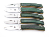 Vtg Parker Seki Japan Seizo Imai Small Green Treasury Folding Lockback Pocket Knife