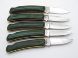 Vtg Parker Seki Japan Seizo Imai Small Green Treasury Folding Lockback Pocket Knife