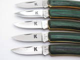 Vtg Parker Seki Japan Seizo Imai Small Green Treasury Folding Lockback Pocket Knife
