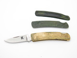Vtg Parker Seki Japan Seizo Imai Green Treasury Folding Lockback Pocket Knife