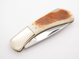 Vtg Olsen OK 155 Seizo Imai Seki Japan Bone 3.5" Folding Lockback Pocket Knife