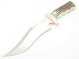 RRR Sub Hilt Elk Stag Fixed Bowie Knife R5 By 1st Buck Custom Maker Leroy Remer