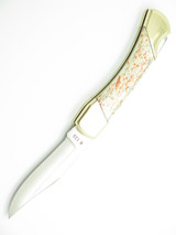 Vtg Parker Seizo Imai Seki Japan Bone Big Lou Folding Hunter Lockback Knife