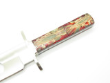 Buck Custom 916 Bowie Red Pine Cone Deer Cutout Fixed Blade Hunting Knife