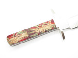 Buck Custom 916 Bowie Red Pine Cone Deer Cutout Fixed Blade Hunting Knife