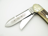Vtg 1977 NKCA Kissing Crane Robert Klaas Stag 3 Blade Folding Canoe Pocket Knife