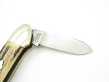 Vtg 1977 NKCA Kissing Crane Robert Klaas Stag 3 Blade Folding Canoe Pocket Knife
