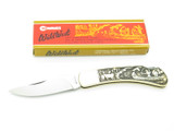 Vintage C.I. Japan 524 Brass Animal Hunting Scene Lockback Pocket Knife (Blem)