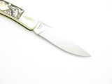 Vintage C.I. Japan 524 Brass Animal Hunting Scene Lockback Pocket Knife (Blem)