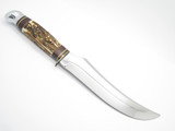 Vtg Olsen Knife CO. 2700-8" Buf Solingen Germany Stag Fixed Blade Hunting Knife