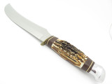 Vtg Olsen Knife CO. 2700-8" Buf Solingen Germany Stag Fixed Blade Hunting Knife