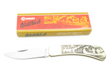 Vtg Compass C.I. Seki Japan Imai M Wild West Brass Folding Lockback Pocket Knife