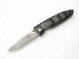 Mcusta Seki Japan MC-17D Classic Wave Black Wood Damascus Folding Pocket Knife