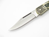 Vtg Explorer Imai Custom Seki Japan Stag Scrolled Folding Hunter Lockback Knife