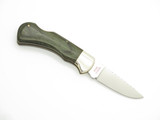 Vtg Explorer Seizo Imai Seki Japan Green Wood Folding Lockback Pocket Knife
