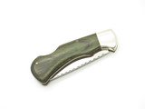 Vtg Explorer Seizo Imai Seki Japan Green Wood Folding Lockback Pocket Knife