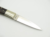 Vtg Athro Seki Japan Jess Horn Design Dark Wood Folding Lockback Pocket Knife