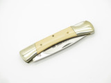 Vtg Explorer Squire III Seizo Imai Seki Japan Wht Micarta Folding Lockback Knife