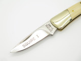 Vtg Explorer Squire I Seizo Imai Seki Japan White Micarta Folding Lockback Knife
