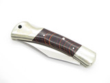 Vtg Explorer Custom 11-375 Seki Japan Wood Folding Hunter Lockback Knife