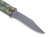 Vintage 1980s SKCZ Tak Fukuta Seki Japan Combat Zone Camouflage 4-5/8" Folding Balisong Butterfly Knife