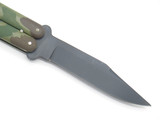 Vintage 1980s Valor Tak Fukuta Seki Japan Camouflage 4-5/8" Folding Balisong Butterfly Knife