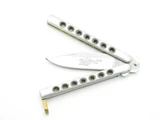 Vintage 1980s Dragon-lock 11-474 Tak Fukuta Seki Japan Stainless 4" Folding Balisong Butterfly Knife