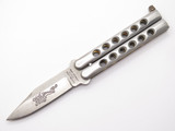 Vintage 1980s Dragon-lock 11-473 Tak Fukuta Seki Japan Stainless 3.5" Folding Balisong Butterfly Knife