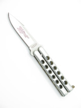 Vintage 1980s Whitby & Co Tak Fukuta Seki Japan Stainless 3.5" Folding Balisong Butterfly Knife