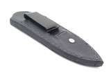Custom USA Black Leather Fixed 3" Blade Dagger Knife Boot Belt Clip Sheath