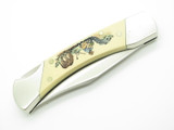 Vtg Schrade USA Limited Edition Gold Rush LB7 Folding Hunter Lockback Knife