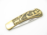 Vtg Elk Premier Imai Seki Japan Brass Animal Hunting Scene Lockback Pocket Knife