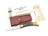 Vtg 1988 Case XX P197 Shark Tooth Wood Folding Hunter Lockback Knife Used