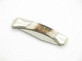 Vtg 1982-84 Parker Seizo Imai Seki Japan 3.5" Stag Folding Lockback Pocket Knife