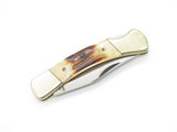 Vtg 1982-84 Parker Imai Eagle K247 Seki Japan Stag Folding Lockback Pocket Knife